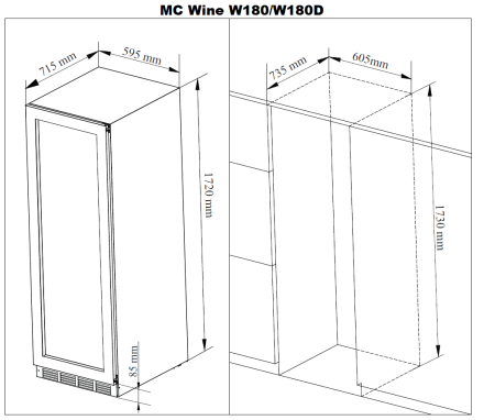 Винный шкаф MC Wine W180DB